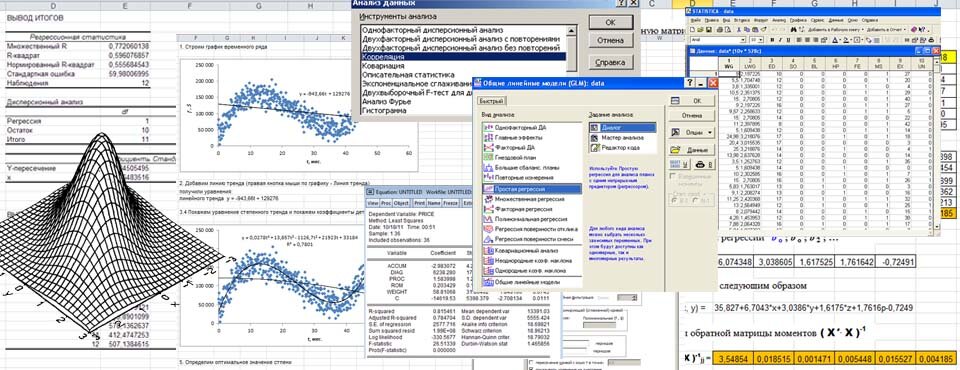 Тестирование и решение задач по эконометрике любой тематики: парная и множественная регрессия, временные ряды, системы эконометрических уравнений и т.д.